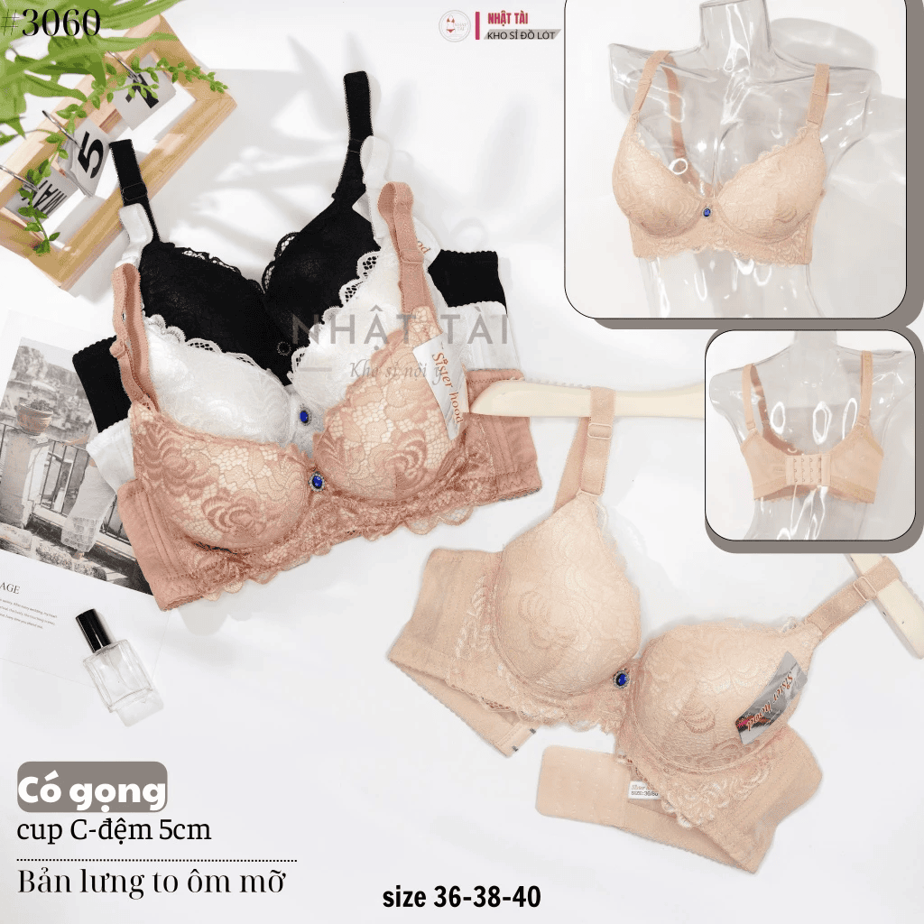 Áo Thái Ren Có Gọng Nâng Dày 6P